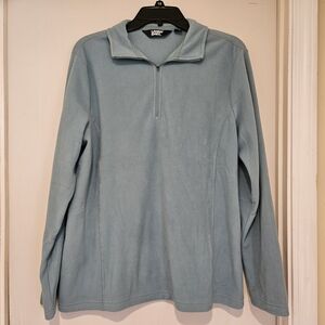 Lands' End Men's Blue Quarter-Zip Sweater
